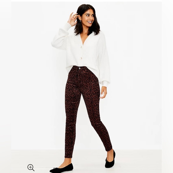 ANN TAYLOR Leopard Print Skinny
Corduroy Pants. Send offers - Picture 3 of 4